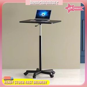 Standing Pulley Mobile Small Table Workbench Lift Small Bedside Table Laptop Office Desk