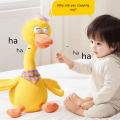 Dancing Duck Electric Duck Plush Toy Singing English Version Dancing Talking Duck Duck Stuffed Toy Interactive Repeating Talking Duck Kids Gift. 