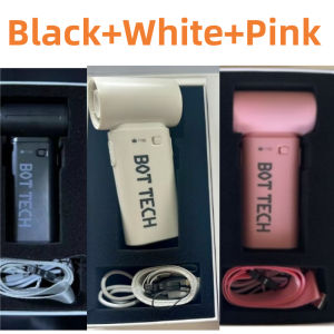 BOT TECH Mini Fan Rechargeable Handheld Fan Rechargeable Turbo Fan USB Fans With 5 Gears Strong Wind