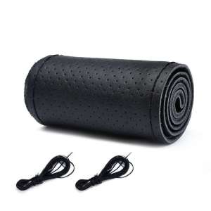 MOTUS ปลอกหนังหุ้มพวงมาลัยรถยนต์ แบบนิ่ม พร้อมเข็ม และด้าย