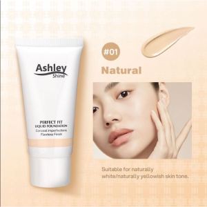 Ashley AS8161 Perfect Fit Liquid Foundation Oil Control Natural Flawless Finish Makeup 30ml