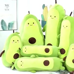 Soft Plush Avocado Long Pillow – Cushion for Sleeping Bedside Gift Unan Regalo for Girls & Boys