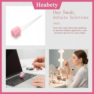 Heabety  Miệng miếng bọt biển tăm bông 100pcs dùng một lần làm sạch răng Stick mềm miệng Tăm bông vệ sinh nha khoa công cụ cho nhà bệnh viện bệnh nhân sử dụng