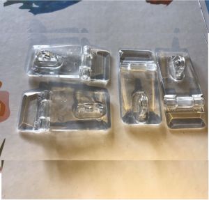 Chốt khóa cửa bằng PC được đúc trong suốt (4 bộ)