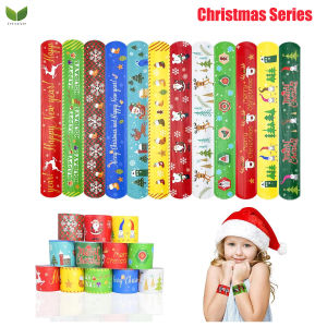 Eversalute 3/6/12 pcs/pack Kids Slap Bracelets Toy Creative Halloween Slap Bracelets / Funny Ghost Party Snap Bracelets / Cartoon Pumpkin Snap Ring Bracelet Christmas Day Gift Christmas Party Favors Stocking Stuffers Gifts For Kids
