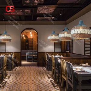 Đèn Dệt Tre Nghệ Thuật Phong Cách Wabi-Sabi Đông Nam Á Decor Nhà Hàng Phòng Khách
