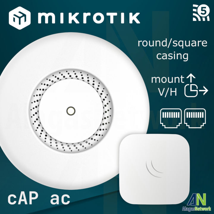 Mikrotik cAP ac 無線LANルーター MikroTik cAP ac Indoor Wireless Access Point | Two enclosure round