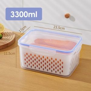 Sealed Food Storage Fridge Airtight Storage Keep Food Fresh Space Saving Easy Organization