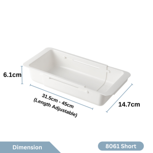 Easyhome.sg Expandable Storage Box Adjustable Kitchen Wardrobe Drawer Organiser Tray / Box 8061/8062