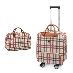 SOFTHOME Oxford Large Hand Waterproof Luggage Duffle Bag 20 Inch Travel Bag Universal Wheels Trolley Bag
