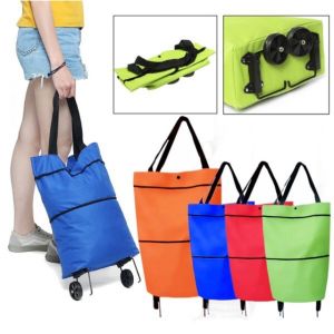Tas Belanja Lipat Serbaguna Dilengkapi Dengan Roda / Troley shopping bag Tas Keranjang Belanja Terlaris