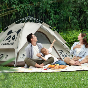CAMEL CROWN 4 Persons Auto Pop Up Tent Waterproof Anti-UV Family Camping Tent Outdoor Gazebo
