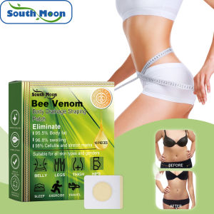 SOUTH MOON Bee Venom Body Drainage Shaping Patch Bee Venom Body Patch Body Shaping Patch Tightens Skin Shapes Body Curves Navel Patch Lazy People Slimming Patches (10pcs/Box)