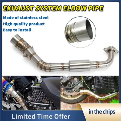 PMShop NVX 155 125 AEROX V2 Nmax V2 Motorcycle Exhaust System Elbow Pipe Slip On Exhaust Muffler Front pipe Neck Link Middle pipe Slide-In Type For Yamaha NVX155 NVX125 AEROX155 Nmax155