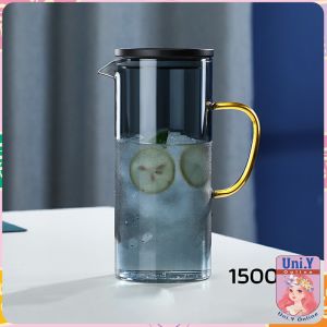 Uni.Y ถ้วยแก้วน้ำ เยือกน้ำแก้วมีฝาพลาสติก kettle water cup
