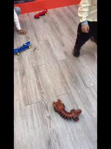 2025 Childrens Mechanical Crocodile Battle Bone Car Plastic Boy Electric Puzzle Light Music Crawling Twist Forward Toy Car