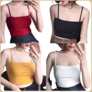 Áo 2 Dây Sợi Bún Croptop Thun cotton Dày Tạo Dáng Body Gợi Cảm Adam_fashion