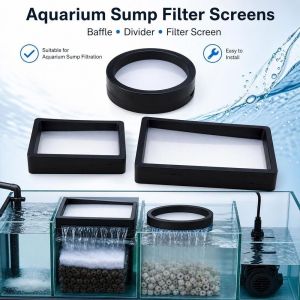 NEXTYOO Nylon Mesh Aquarium Filter Screen PVC Washable Filter Mesh Box Rigid Frame Fish Tank Filter Tray Aquarium Filtration