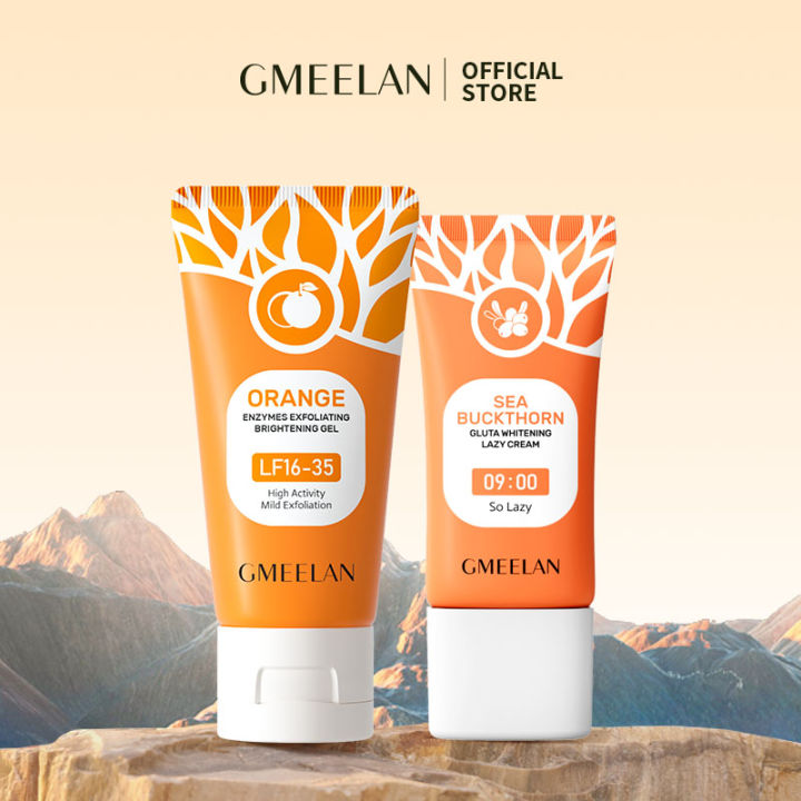 GMEELAN Facial Whitening Set Orange Exfoliating Gel with Gluta Whitening  Lazy Cream | Lazada PH