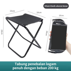 MELEDE Meja Lipat Outdoor Aluminium Meja Lipat Multifungsi Portabel Makan Malam Berkemah di Luar Ruangan+ Kursi Lipat Outdoor S-(40*35*31)CM