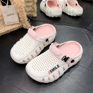 [Free Shipping] WomenS New Summer Sports Breathable Driving Clogs With Thick Soles Height-Increasing Non-Slip Slip-On Style MenS Office Half-Slippers