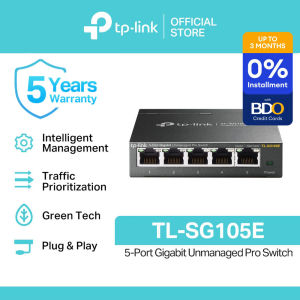 TP-Link Official Store | TL-SG105E/TL-SG108E/TL-SG1016DE/TL-SG1024DE | 10/100/1000Mbps Plug and Play Gigabit Easy Smart Desktop Network Ethernet Switch Hub