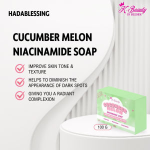 K-Beauty by Meldhen Niacinamide Soap 100g for Dry Dull & Uneven Skin Cucumber Melon Shea Butter