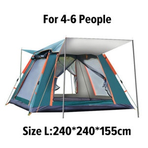 Automatic Tent 3-4 Person Camping Tent Easy Instant Setup Foldable Camping Auto Tents UV Resist Sleeping Camping Tent Outdoor Travel Khemah Camping Tidur