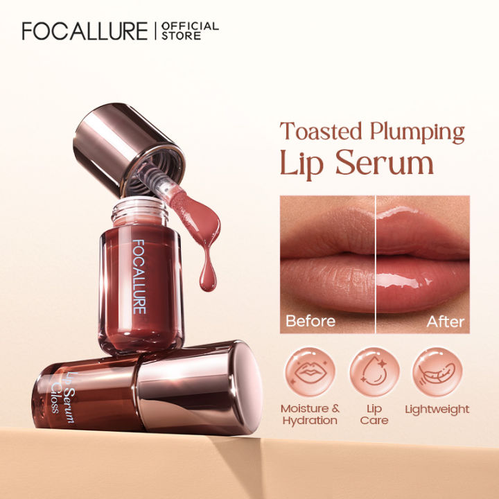FOCALLURE Toasted Plumping Lip Tint Lip Serum Moisture Lip Care Ultra ...
