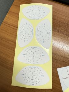 AMAZO สติ๊กเกอร์ติดหน้าไม้ แสดงจุด Sweet Spot บนหน้าไม้ Strike Impact stickers (ราคา 1 แผ่น)