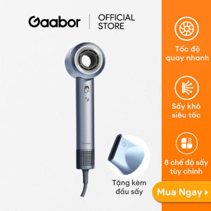 [Quà tặng 20/10] Máy sấy tóc ion âm Gaabor HD-M01 công suất 1400W 8 chế độ chuẩn salon làm khô nhanh - Bảo hành 12 tháng