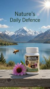 ApiHealth New Zealand Propolis Capsules 100s x 500mg Echinacea Vitamin C Immune Respiratory