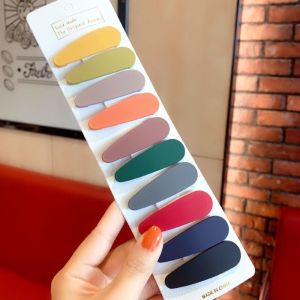 Zy Fashion 10 Pcs/set Frosted Morandi Color Hair Clip for women Korean style Side clip Fashion Girl Hairpin Hair Accessories