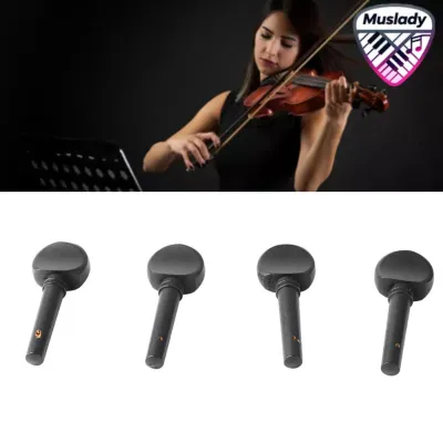 MUSLADY Mingzhe 4Pcs Violin Tuning Peg Wood Replacement Black for Violin Accessories (M00590)