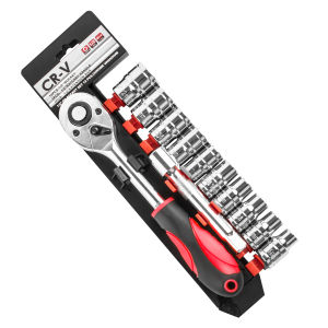 Set Kunci Socket Sok Set 12pcs Kunci Sok Wrench 1/2" 10-22mm Rachet Handle Multifungsi - G-10052