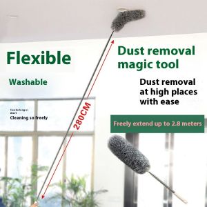 Penyapu Kipas Syiling Duster 2.8M Extendable Microfiber Bendable Head Penyapu Habuk Sawang Boleh Laras