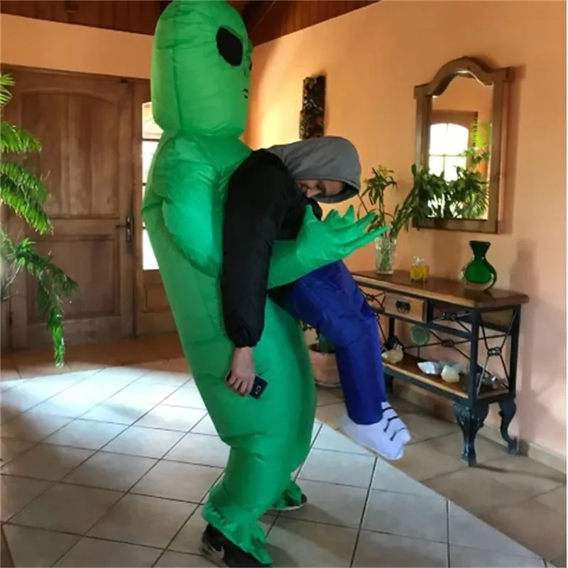 Alien Inflatable Suit Monster Inflatable Costume Scary Green Alien Cosplay  Costume For Adult Party Festival Stage