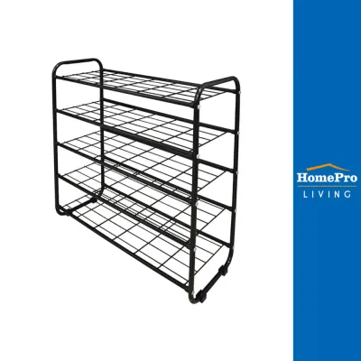 STACKO ชั้นวางรองเท้า 5 ชั้น KEEP 70x27x72 ซม. สีดำ จัดส่งโดย HomePro