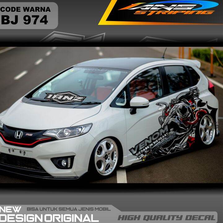 Decal Sticker Mobil Jazz Brio Agya Sigra Yaris Stiker Mobil Venom Sticker Decal Mobil