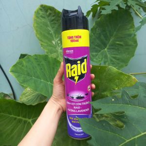 [Chai lớn 700ml] Bình Xịt côn trùng muỗi gián kiến Raid hương lavender 700ml