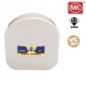 3Pin Plug Top MK 654 13A (SIRIM Approved)(White) 250V