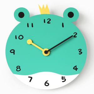 Cartoon Creative Nordic Wall Clock Solid Wood Art Silent Cute Clock Simple Fashion Home Chrildren room Mute Decoration 30x30cm