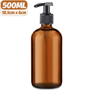 6PCS Portable Empty Dispenser Bottles Soap Shampoo Refillable Containers with Press Pump Bathroom Travel Liquid Storage Bottle