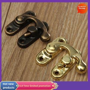 Graceful 5Pcs Antique Metal Catch Curved Buckle Horn Lock Clasp Hook Jewelry Box Padlock
