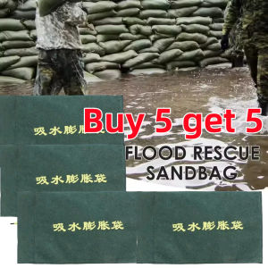 Buy 5 get 5 Reusable Sandless Sandbag Flood Control Water Activated Flood Barriers Absorbent Sand Bag for Home