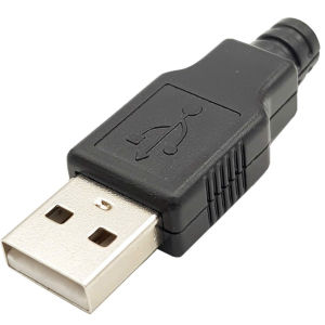 Đầu Jack USB Đực JACK USB đực kèm vỏ 4 chân tự hàn.