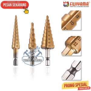 Mata Bor 3 PCS STEP DRILL dril mata bor Pagoda besi kerucut Cone drill hole saw multi TERMURAH