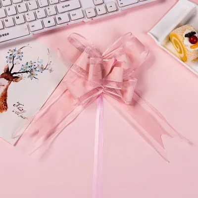 🎉 NEW LARGE Hand Drawn Flowers Ribbon Bow Ribbon Gift Bouquet Packaging Wedding Room Car Decoration Party Gift Wrapping Ribbon Tie/Flower Bow Wrap/Reben Tarik 手绘鲜花丝带蝴蝶结丝带礼品花束包装婚房汽车装饰派对礼品包装