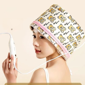 หมวกทําความร้อนไฟฟ้า ไอน้ำ หมวกทําความร้อน เพิ่มปริมาณเส้นผม ผ้าอ๊อกซ์ฟอร์ด ใช้ได้ตลอดทั้งปี