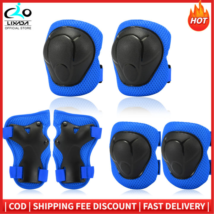 Kids Knee Pads Set in Protective Gear Kit Knee Elbow Pads with Wrist  Guards Children Safety Protection Pads for Rollerblading Cycling Skating